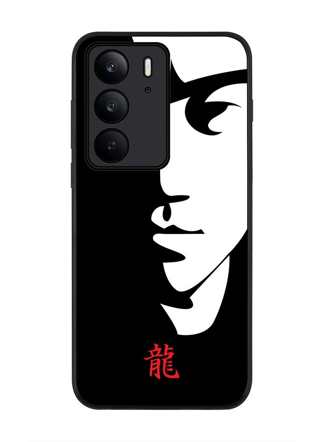 For Realme C75x / C75 4G Case,Slim fit Camera Protection, Shockproof Thin Phone cover  - Tibute - Bruce Lee (Black)
